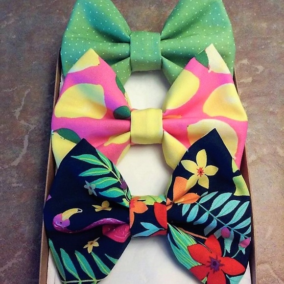 Other - Bright Colorful Tropical Bow Set